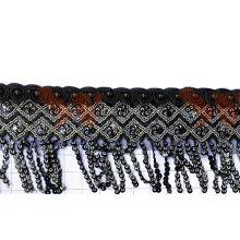 Wholesale sequin tassels embroidery net fringe lace Trim for Dressing /Home textile/HandBags/Curtains
